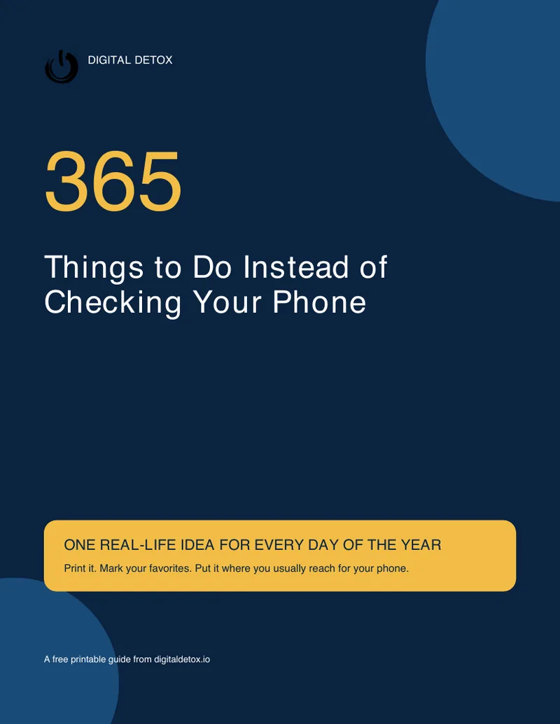 365 Things to Do Instead of Checking Your Phone cover