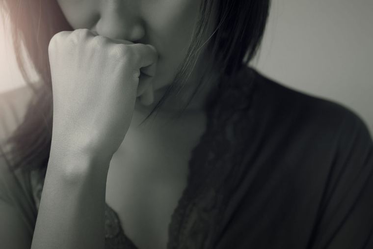 Anxious woman